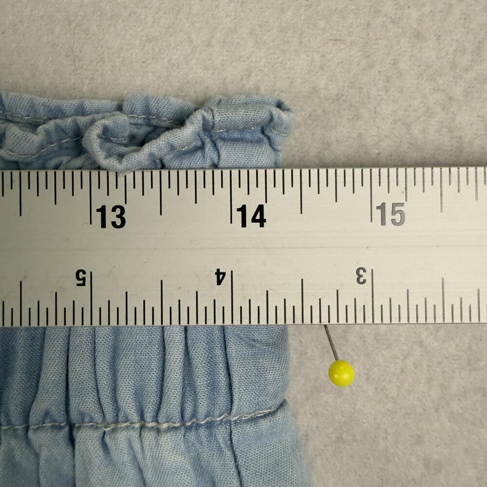SINCERELY JULES Wide Leg High Rise Pants Paperbag Waist Pockets Baby Blue Size M - Picture 6 of 16